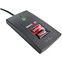 RF IDeas pcProx 82 Card Reader Access Device Magnetic Strip Proximity 3 quot; Operating Range RDR 6982AKU