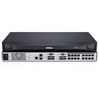 Dell Analog KVM Switch DAV2216 TAA Compliant 16 Computer s 2 Local User s 1600 x 1200Network RJ 45 USBVGA Rack mountable DAV2216 G01