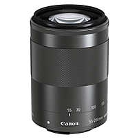 Canon 55 mm to 200 mm f 4.5 6.3 Zoom Lens for Canon EF M Designed for Camera 52 mm Attachment 0.21x Magnification 3.6x Optical Zoom Optical IS 9517B002