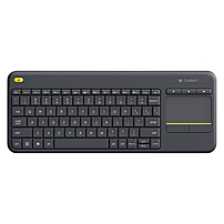 Logitech Wireless Touch Keyboard K400 Plus Wireless Connectivity USB InterfaceTouchPad Compatible with Smart TV Computer Mute Volume Up Volume Down Hot Key s QWERTY Keys Layout Black 920 007119