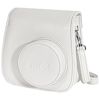 instax Groovy Carrying Case for Camera White Dust Resistant Interior Scratch Resistant Interior Polyurethane Leather Shoulder Strap 600015375