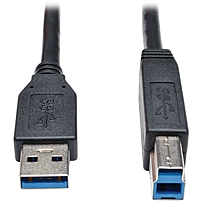 Tripp Lite 15ft USB 3.0 SuperSpeed Device Cable 5 Gbps A Male to B Male Black USB for Hard Drive Printer 15 ft 1 x Type A Male USB 1 x Type B Male USB Black quot; U322 015 BK