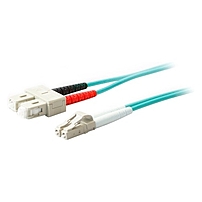 AddOn 5m LC Male to SC Male Aqua OM3 Duplex LSZH LOMM Patch Cable 100% compatible and guaranteed to work ADD SC LC 5M5OM3
