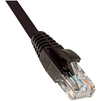 Weltron Cat5E Black Patch Cable w Boot Category 5e for Network Device Modem Patch Cable 1 ft 1 x RJ 45 Male Network 1 x RJ 45 Male Network Black 90 C5EB 1BK