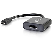 C2G USB C to DisplayPort Adapter Converter Black DisplayPort USB for Projector Monitor HDTV Tablet Notebook 8 quot; 1 x Type C Male USB 1 x DisplayPort Female Audio Video Shielding Black 757120294825