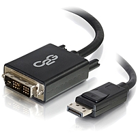 C2G 6ft DisplayPort to Single Link DVI D Adapter Cable for Laptops and PCs M M Black DisplayPort DVI D for Notebook Monitor Desktop Computer Video Device 6 ft 1 x DisplayPort Male Digital Audio Video 