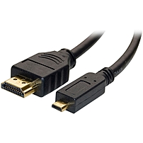 4XEM 15FT Micro HDMI To HDMI Adapter Cable HDMI for TV Projector Audio Video Device Monitor Camera Cellular Phone 15 ft 1 Pack 1 x HDMI Micro Type D Male Digital Audio Video 1 x HDMI Male Digital Audi
