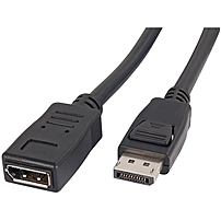 4XEM DisplayPort Male To Female Adapter Cable DisplayPort for Audio Video Device 1 x DisplayPort Male Digital Audio Video 1 x DisplayPort Female Digital Audio Video Black 4XDPDPMFA