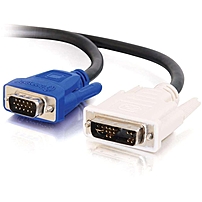 C2G 5m DVI Male to HD15 VGA Male Video Cable 16.4ft DVI A Male HD 15 Male 16.4ft Black 25823