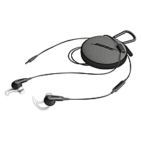 Bose SoundSport In ear Headphones Samsung And Android Devices Stereo Charcoal Black Mini phone Wired Earbud Binaural In ear 3.51 ft Cable 741776 0070