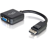 C2G 8in DisplayPort to VGA Adapter Converter for Laptops and PCs DisplayPort VGA for Notebook Tablet Monitor Video Device 8 quot; 1 x DisplayPort Male Digital Audio Video 1 x HD 15 Female VGA Black 54