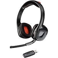 Plantronics GameCom 818 Wireless Stereo Headset For PC MAC And Playstation 4 Stereo Wireless RF 39.4 ft 20 Hz 20 kHz Over the head Binaural Circumaural Yes 203908 01