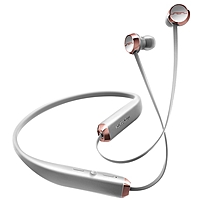 Sol Republic Shadow Earset Stereo Rich Gray Rose Wireless Bluetooth 30 ft Earbud Behind the neck Binaural In ear 1140 04