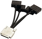 Visiontek VHDCI to 4x DVI D Cable M F DVI VHDCI for Video Device VHDCI Video 4 x DVI D Video Black 900801