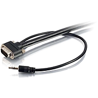 C2G 3ft Select VGA 3.5mm A V Cable M M Mini phone VGA for Audio Video Device Notebook Monitor 3 ft 1 x HD 15 Male VGA 1 x Mini phone Male Stereo Audio 1 x HD 15 Male VGA 1 x Mini phone Male Stereo Aud
