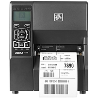 Zebra ZT230 Direct Thermal Printer Monochrome Desktop Label Print 73 quot; Print Length 4.09 quot; Print Width 6 in s Mono 203 dpi 128 MB USB Serial Parallel Black Mark Continuous Label Die cut Label 