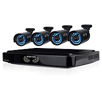 Night Owl 8 Channel Smart HD Video Security System with 1 TB HDD and 4 x 720p HD Cameras Digital Video Recorder Camera 1 TB Hard Drive 15 Fps 720 Composite Video In Composite Video Out 4 Audio In 1 Au