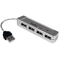 StarTech.com Mini 4 Port USB 2.0 Hub 1 x 4 pin Type A Male USB 2.0 ST4200MINI