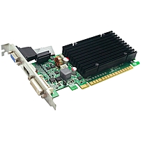 EVGA 512 P3 1301 KR GeForce 8400 GS Graphic Card 520 MHz Core 512 MB DDR3 SDRAM PCI Express 2.0 x16 1200 MHz Memory Clock 32 bit Bus Width 2560 x 1600 SLI DirectX 10.0 OpenGL 3.1 1 x HDMI 1 x VGA 1 x 