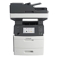 Lexmark MX710DE Laser Multifunction Printer Monochrome Plain Paper Print Desktop Copier Fax Printer Scanner 60 ppm Mono Print 1200 x 1200 dpi Print Automatic Duplex Print 60 cpm Mono Copy 7 quot; LCD 