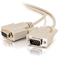 C2G 10ft DB9 M F Extension Cable Beige DB 9 Male DB 9 Female 10ft 02712