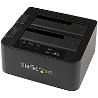StarTech.com eSATA USB 3.0 Hard Drive Duplicator Dock Standalone HDD Cloner with SATA 6Gbps for fast speed duplication 2 x Total Bay 2 x 2.5 quot; 3.5 quot; Bay UASP Support Serial ATA 600 USB 3.0 eSA