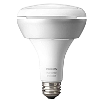 Philips hue White and Color Ambiance BR30 Bulb 8 W 120 V AC 230 V AC 630 lm BR30 Size White Light Color 25000 Hour 6740.3 deg;F 3726.8 deg;C Color Temperature 180 deg; Beam Angle Dimmable 456665