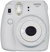 Fujifilm instax mini 9 16550629 Instant Film Camera - Fujinon 60 mm f/12.7 Lens - 0.37x Viewfinder - Smokey White