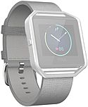 Fitbit Sleep/Activity Monitor Wristband - Mist Gray - Leather, Stainless Steel FB159LBMGS