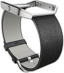 Fitbit Sleep/Activity Monitor Wristband - Black - Leather, Stainless Steel FB159LBBKL