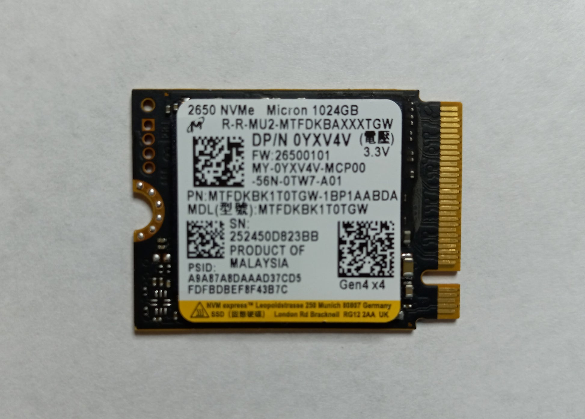 Drives & Storage>SSD Drives - Dell - YXV4V - Open Box