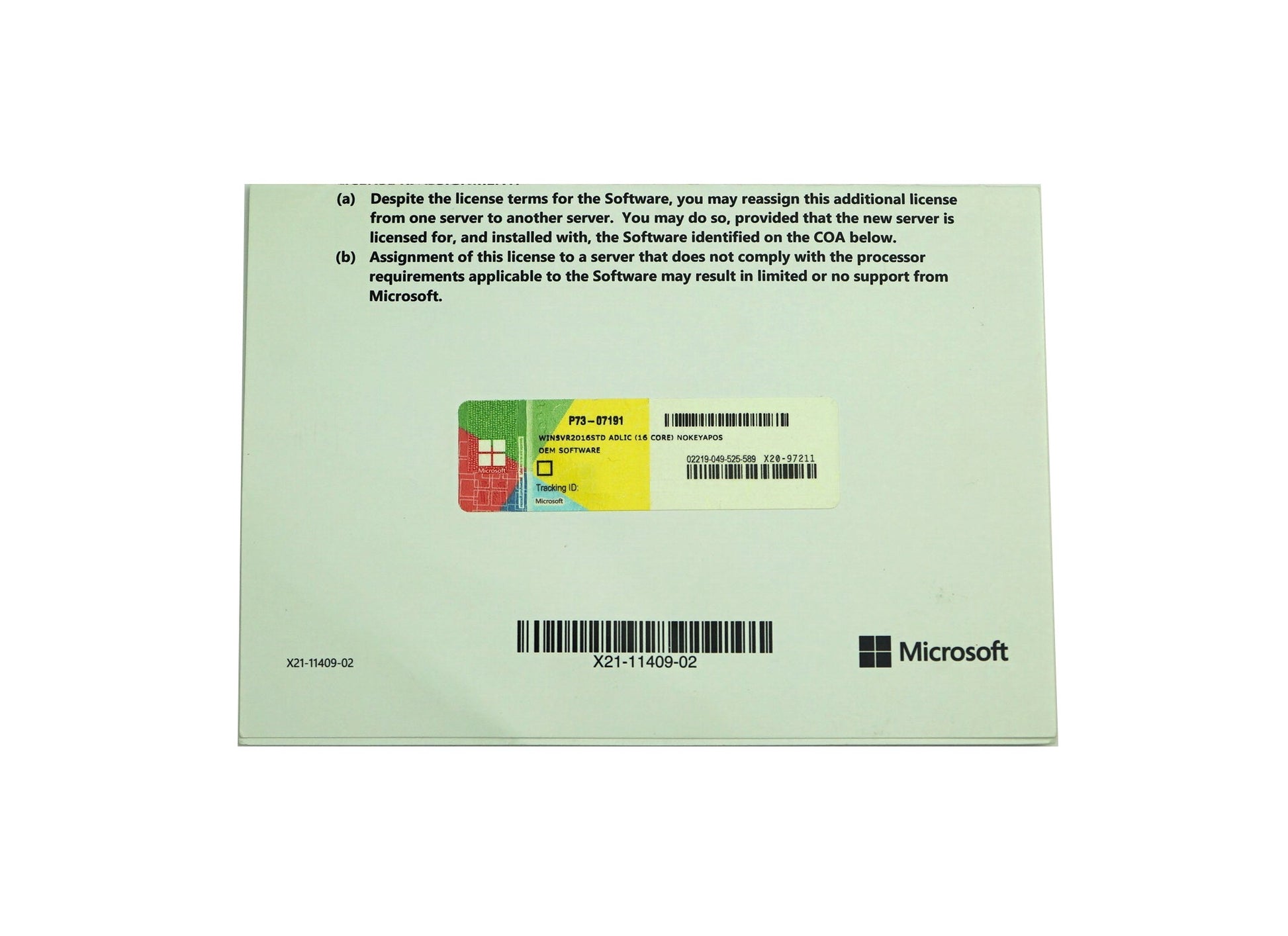 Servers>Software>Operating Systems - Microsoft - P73-07191 - Open Box