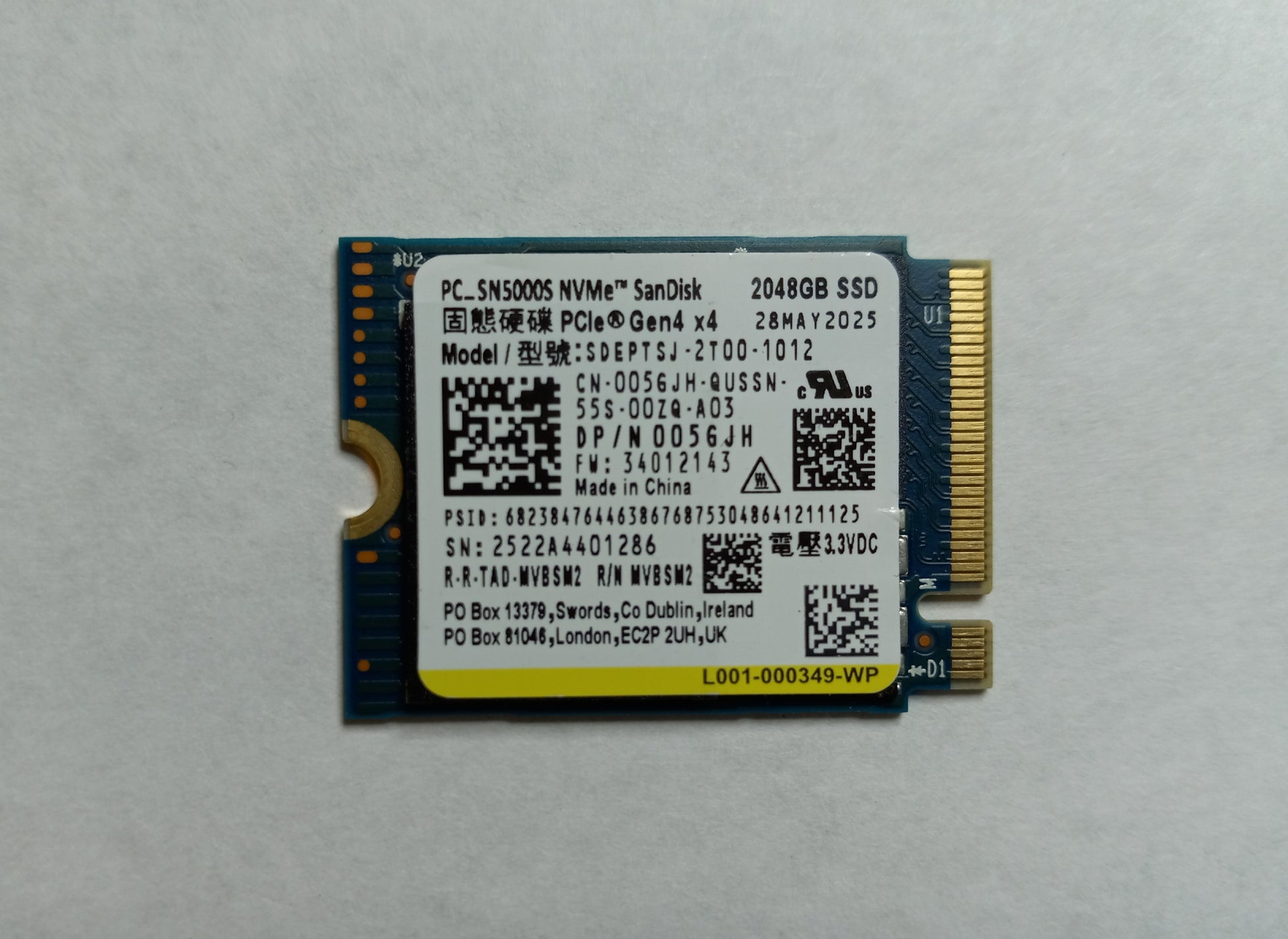 Drives & Storage>SSD Drives - Dell - 056JH - Open Box