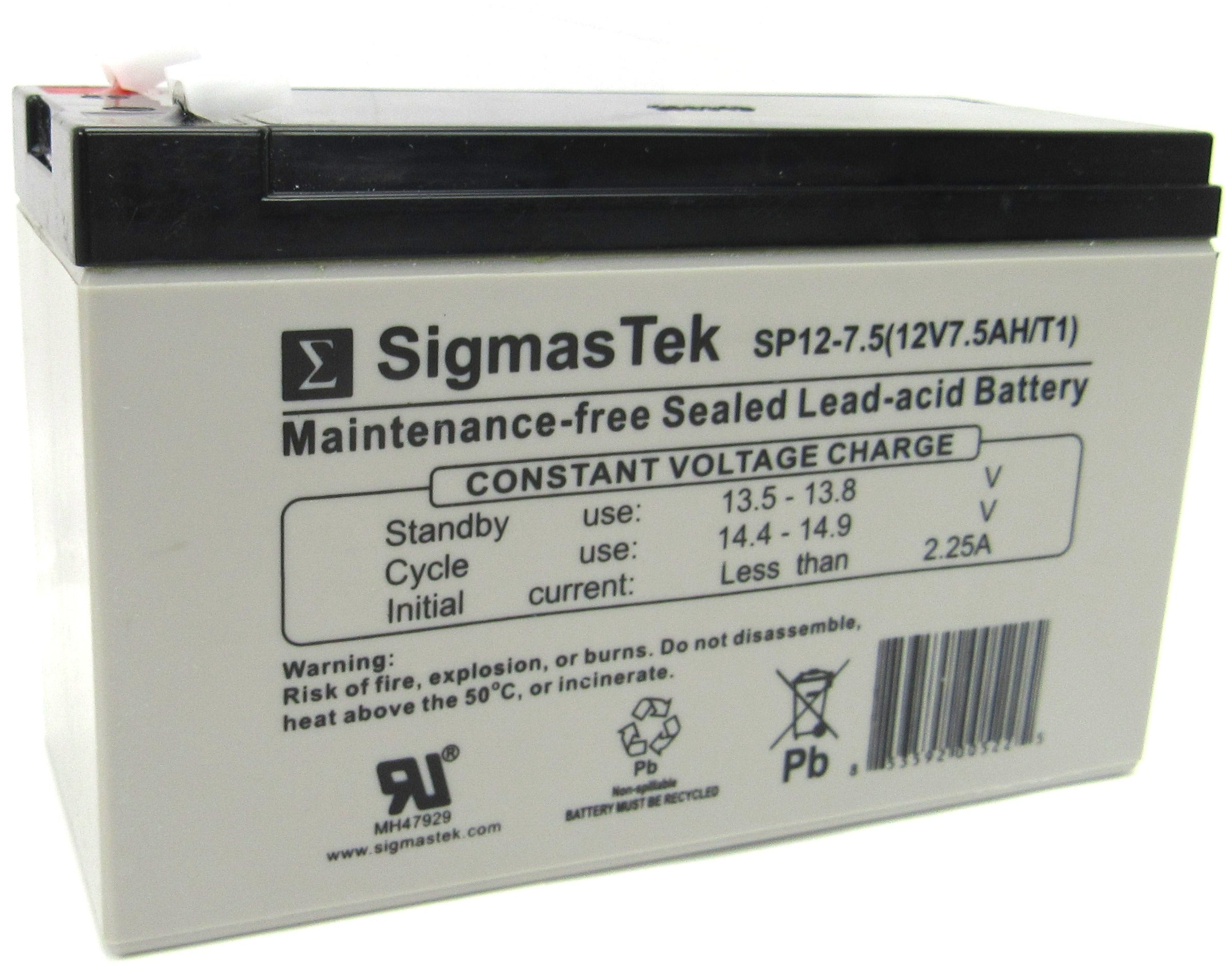 UPS & Power>Batteries - Sigmastek - SP12-7.5 - Open Box