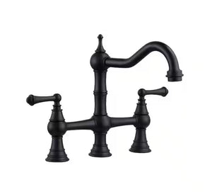 ARCORA FAUCETS Double-handle Bridge 9-inch Deck Mount Kitchen Faucet