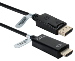 QVS DPHD-06 DisplayPort to HDMI Digital A/V Cable