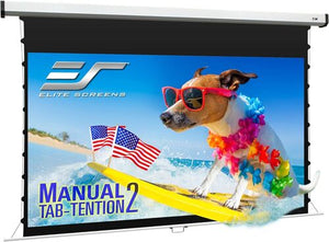 Elite Screens Manual Tab Tension 2 Series MT106XWH2 Projection Screen