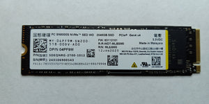 2tb Pc Sn8000s-series Tlc Nand Nvme M.2 2280 Pci-e 4.0 X4 Opal Sed