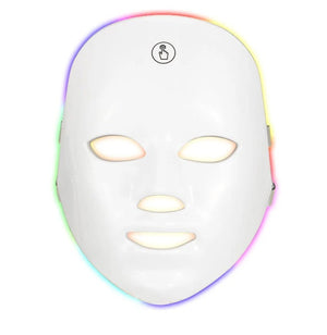 7-color Red Led Light Therapy Face Mask With 90 Led Bulbs - White