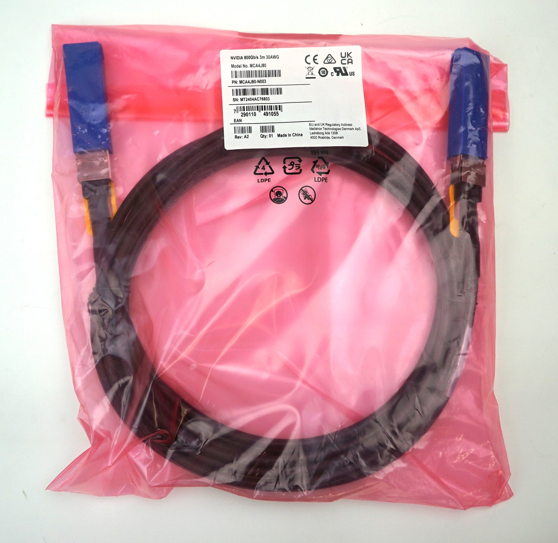 Cables & Connectors>Other - NVIDIA - MCA4J80-N003 - New