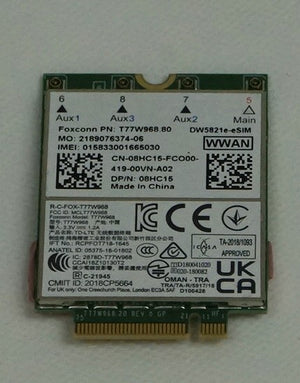 Dell 8HC15 5821E-ESIM Foxconn 4G LTE Wireless SIM Card For Select Dell