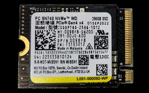 Dell 098F8 (Western Digital SDDPTQD-256G-1012) SN740 TLC NAND Solid