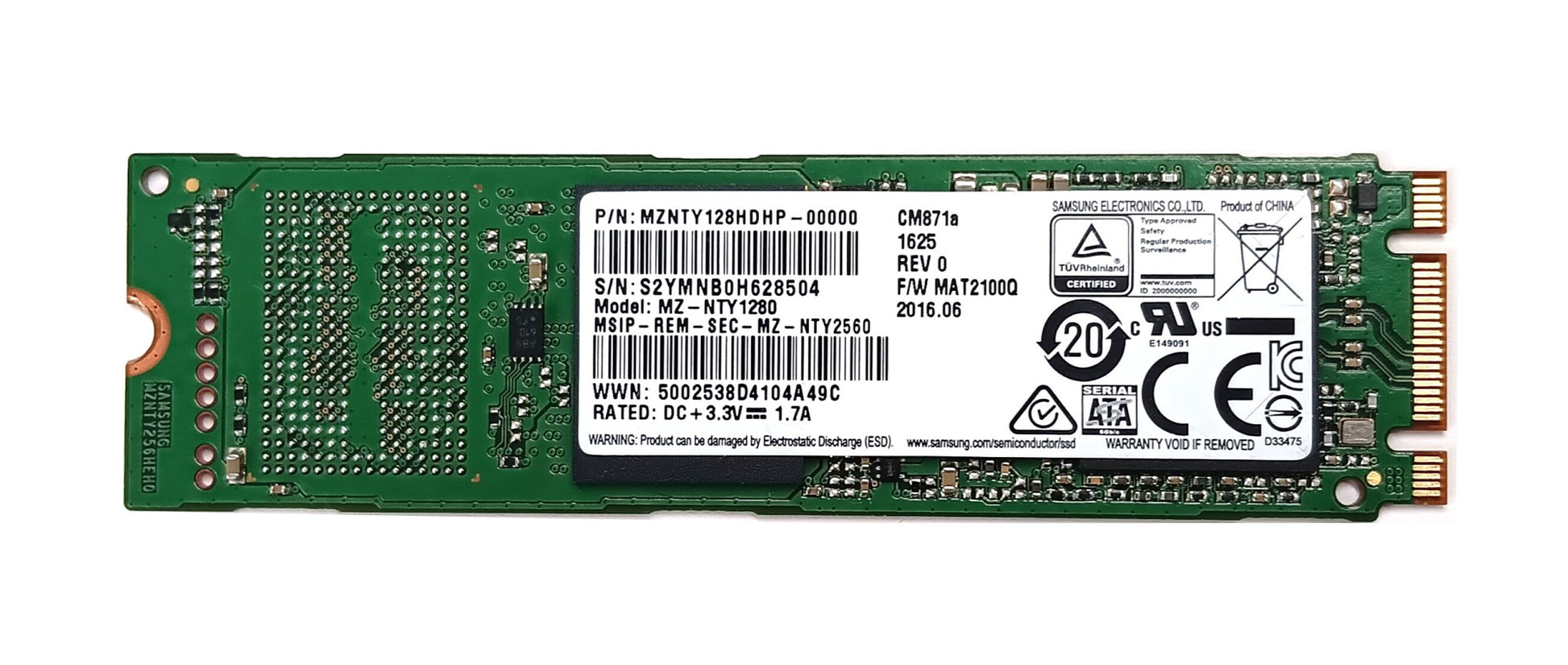 Drives & Storage>SSD Drives - Samsung - MZ-NTY1280 - Refurbished