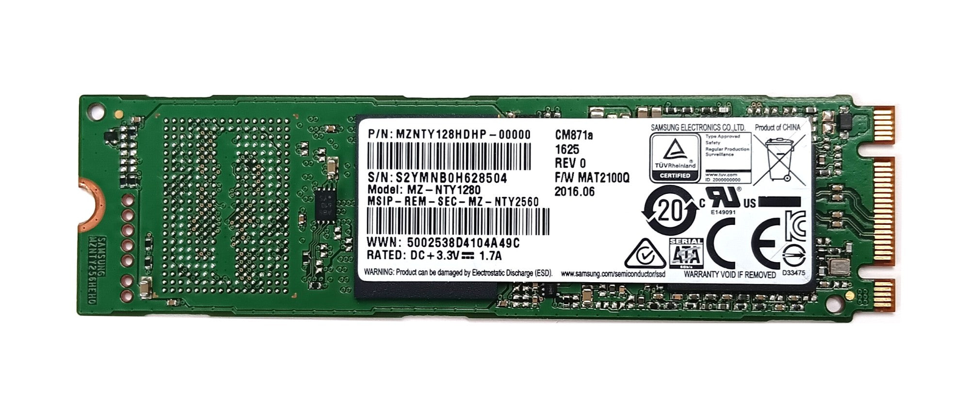 Drives & Storage>SSD Drives - Samsung - MZ-NTY1280 - Refurbished