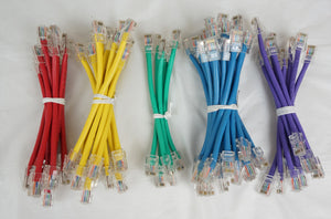 Belkin 6in Cat5e Rj45 Male-male Multi-color Snagless Patch Cable Kit