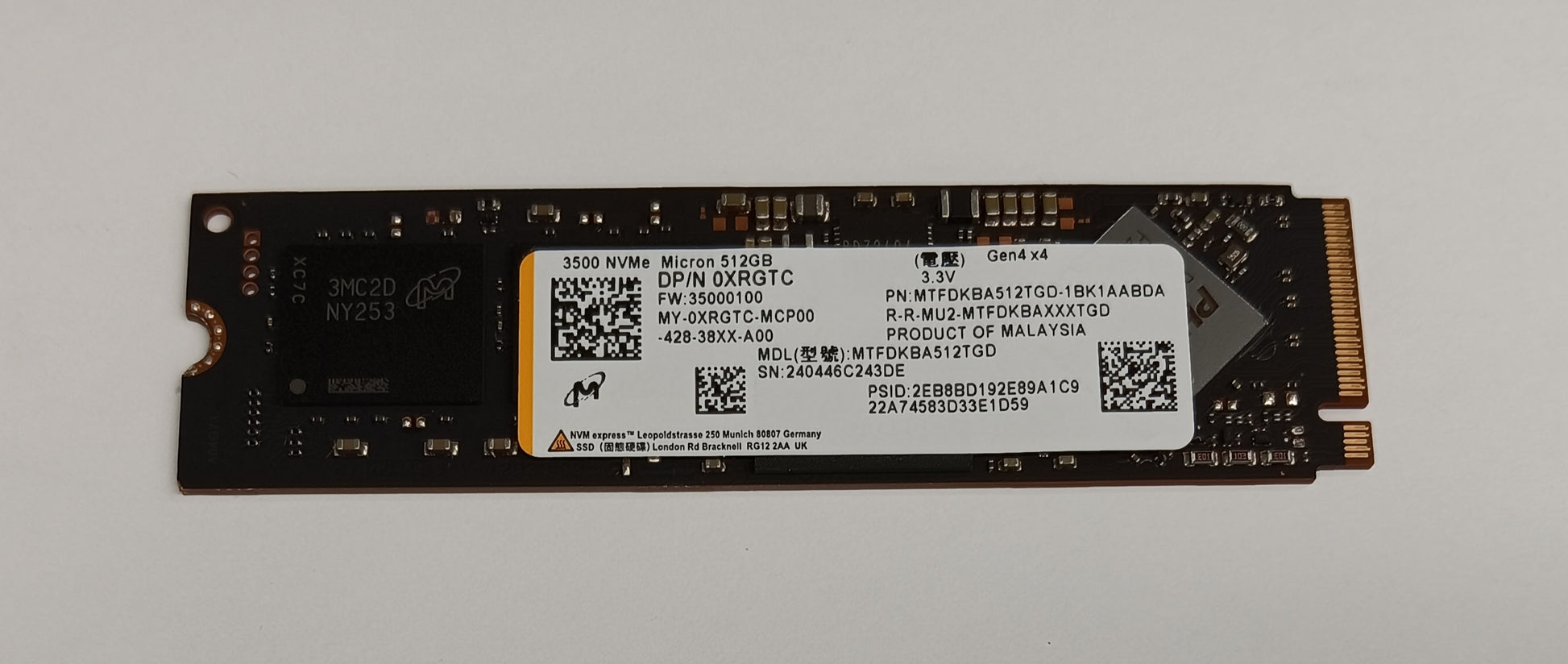 Drives & Storage>SSD Drives - Dell - XRGTC - Open Box