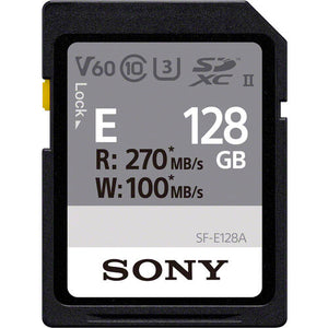Sony SF-E128A 128GB E-series UHS-II SDXC Class 10 U3 Memory Card