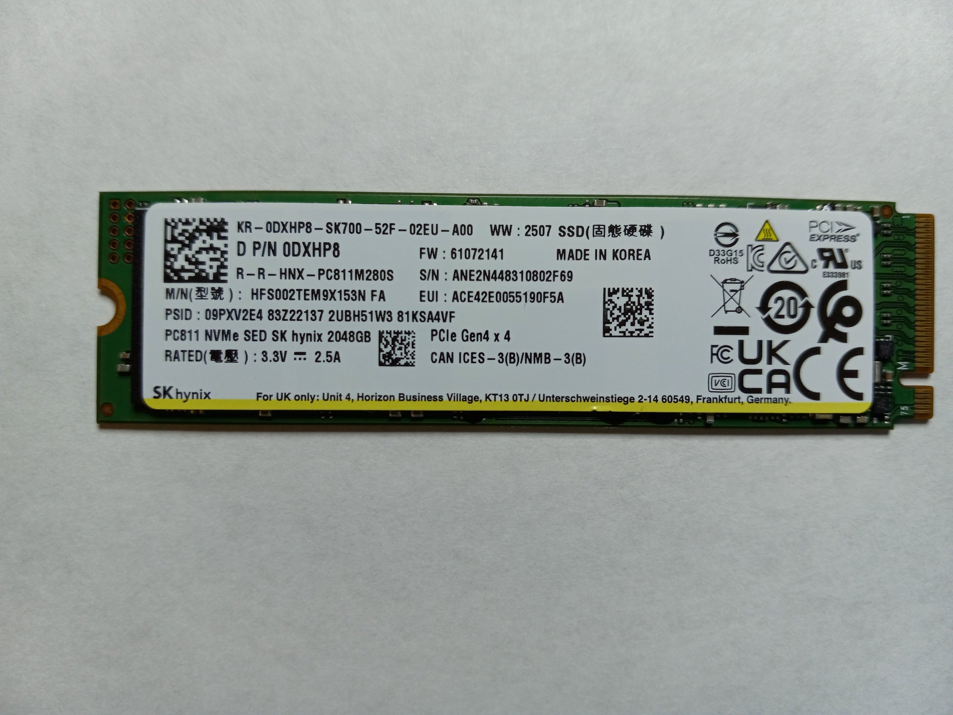 Drives & Storage>SSD Drives - Dell - DXHP8 - Open Box