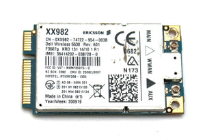Dell XX982 (Ericsson F3507G) DW5530 AT&T Mobile Broadband WWAN Card