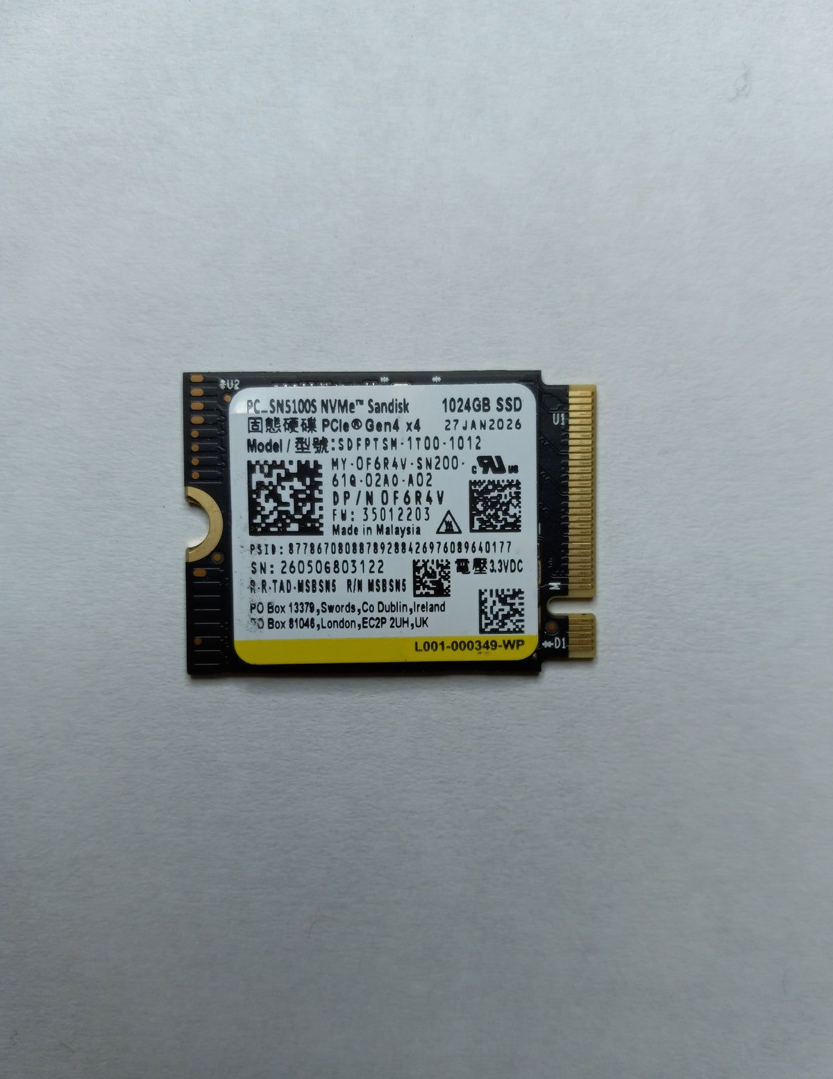 Drives & Storage>SSD Drives - Dell - F6R4V - Open Box